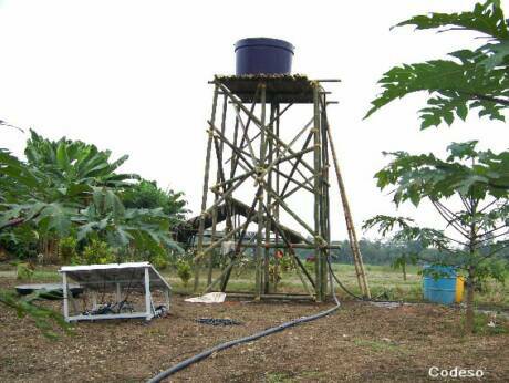 agricola agricultura Torre de agua y paneles solares para riego